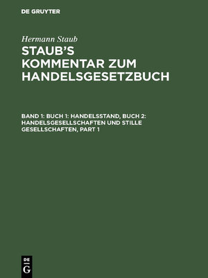 cover image of Buch 1: Handelsstand, Buch 2